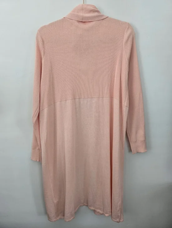 Together long-sleeve open shawl knit cardigan duster. Peach Blush Pink. Size 12. - Picture 4 of 9